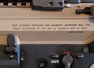 NFA gun trust engraving on SBR, NFA, A15, Short Barrel Rifles