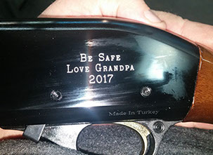 NFA gun trust engraving on SBR, NFA, A15, Short Barrel Rifles