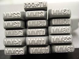 machine cut manufactured steel stamps
