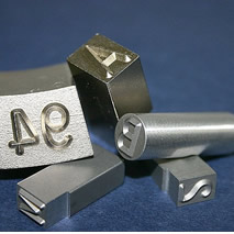 machine cut manufactured steel stamps
